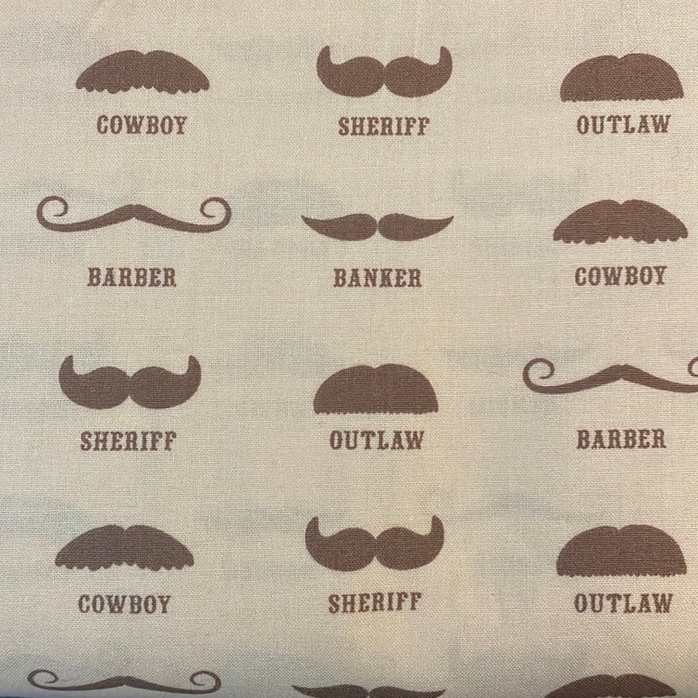 Mustache 100% cotton Fabric